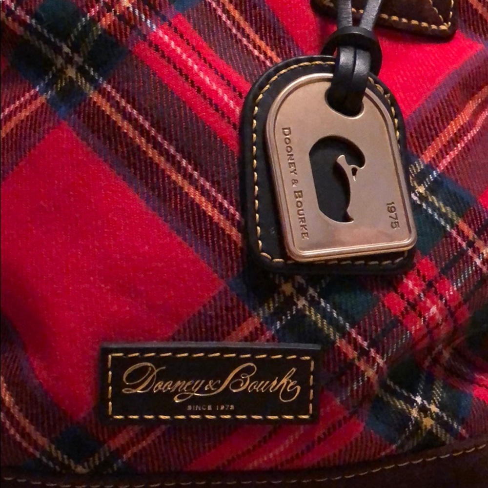 Dooney & Bourke Red Tartan Plaid Satchel